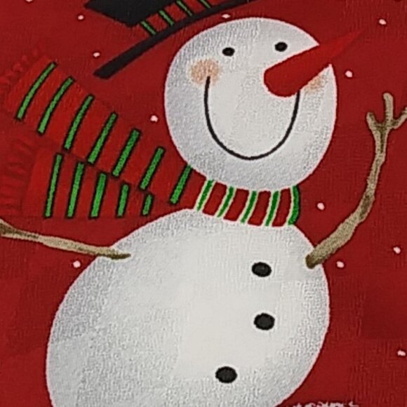 Cool Yule Red Snowman Snowflake Silk Tie Hallmark - Picture 9 of 10